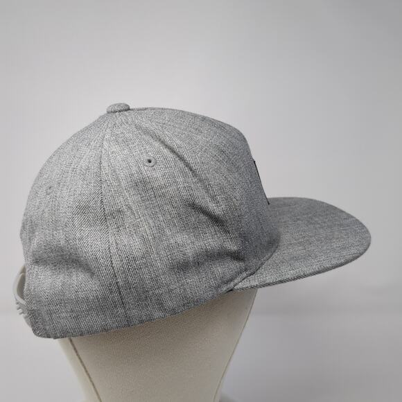 HUF Patch Snapback Hat Gray One Size Adjustable Solid Vent Holes Outdoor - Picture 5 of 9